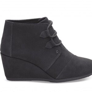 TOMS Lace-Up Wedge Bootie NWOT